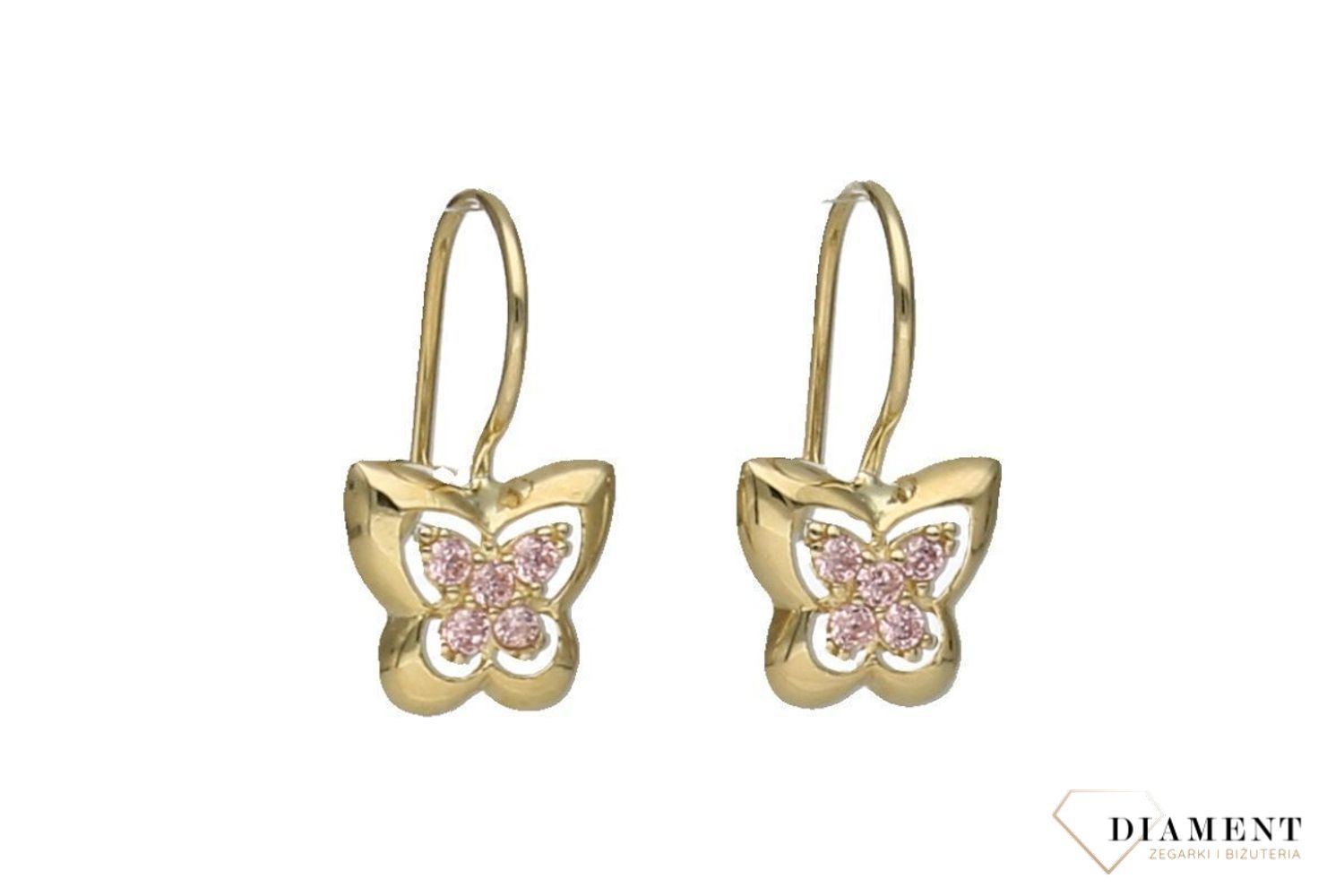 Złote kolczyki dla dziewczynki motylki KL8223A ✓Kolczyki złote w Sklepie z Biżuterią zegarki-diament.pl✓Piękne i Eleganckie Kolczyki ✓Prawdziwe Złoto✓Darmowa wysyłka✓.jpg